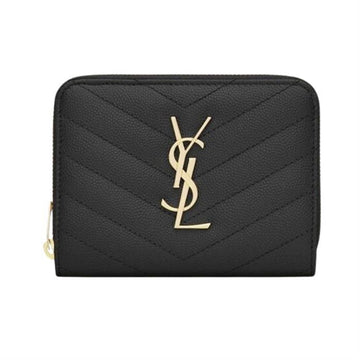 SAINT LAURENT Monogram Kompakt Reißverschluss Rundum Geldbörse 126403027