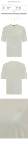 MONCLER 25SS Logo-Patch T-Shirt Ivory 8C000 05 89A17 034 126459591 [P]