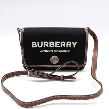BURBERRY Technische Baumwolle Braunes Leder New Hampshire Notiz Mini Crossbody-Bag 8055181 126469678