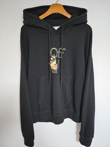 Off White XL Black Hooded Sweatshirt OMBB073F21FLE002 126478209