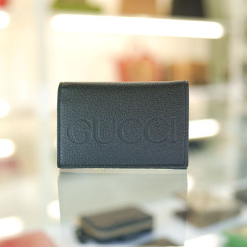 Gucci Business Card Holder 739389 0AAAZ 1199 Leather Black 126537398