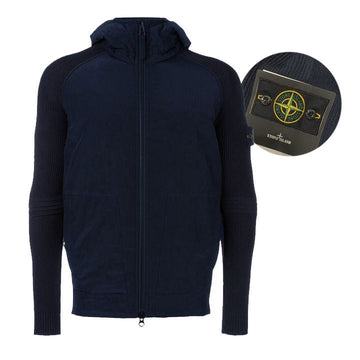 Stone Island Patch Logo Hooded Zip Jacket 155791200