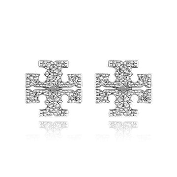 TORY BURCH キラクリスタルロゴイヤリング 53423 042 144766953 [P]
