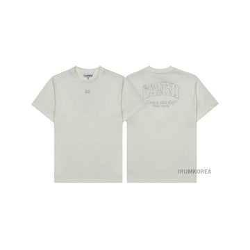 GANNI ラインストーン ロゴ Tシャツ 126653071