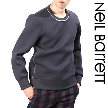 Neil Barrett PBJS06A 3558 422 Zipper Round Neoprene Sweatshirt 126655083