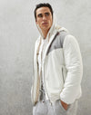 BRUNELLO CUCINELLI Two-Tone Logo Hoodie Daunenjacke MM4037430G CDV30 126677401 [P]