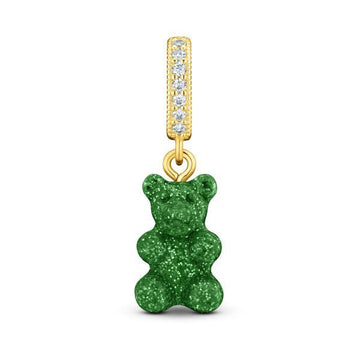 CRYSTAL HAZE JEWELRY NOSTALGIA BEAR-GREEN HAZE-PAVE CONNECTOR 41496046