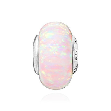 Pandora Opalescent Pink Murano Silver Charm 71928477