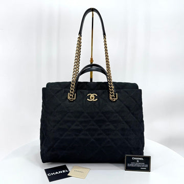 CHANEL Caviar Season Shoulder Bag & Tote Bag Black 123158932