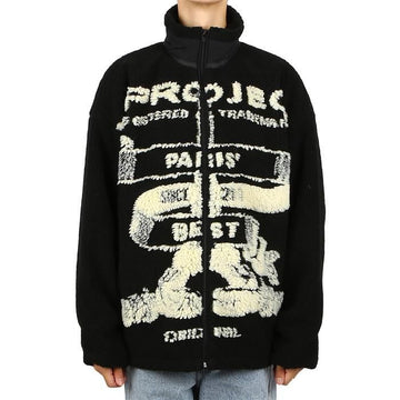 Y PROJECT JACK103-S25 ブラックジャカードフリースジャケット 60942147