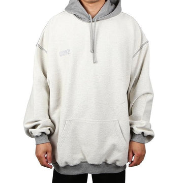 VETEMENTS UE63HD460G GREY Hoodie mit Inside-Out-Logo 46671177