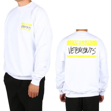 VETEMENTS UA53CN100W WHITE ロゴ プリンティング メンズ トレーナー 66501160