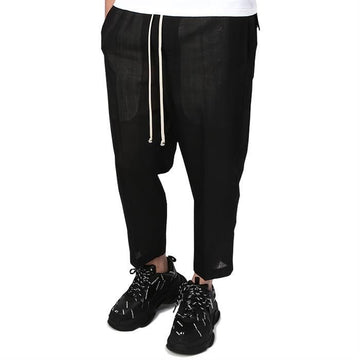 RICK OWENS RU21S6395 WG 09 ドローストリング クロップパンツ 64234343