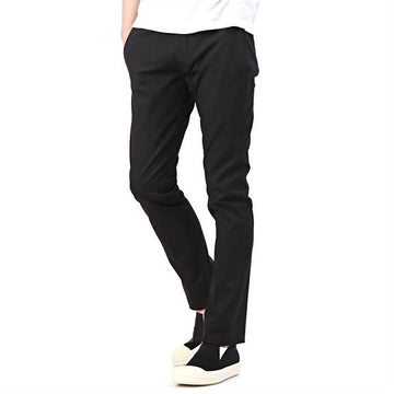 RICK OWENS RU17S9350 TE 09 スリムフィットコットンブラックパンツ 64234307