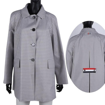 Thom Browne Check Tech Canvas Cropped Car Coat FOC834A F0495 035 117799034