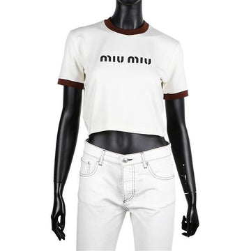 MIU MIU ロゴ クロップ 半袖 Tシャツ 133N F0304 427N 77331992