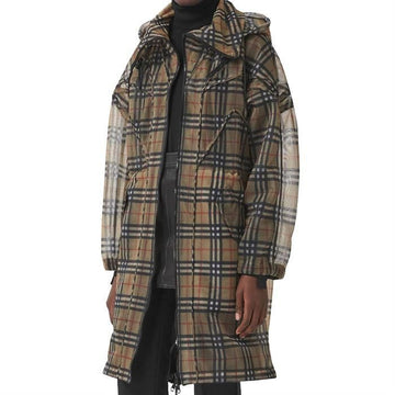 Burberry Vintage Check Zip-Up Mesh Parka Jacket 72887986