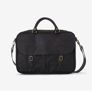 BARBOUR ワックスレザー ブリーフケース 157550336