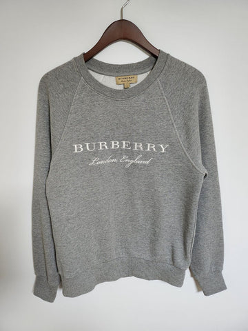 BURBERRY S Graue Stickerei Herren Sweatshirt 4056505 126758541