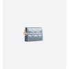 Dior Lady Bloom Card Holder Blue Patent 126804597 [P]