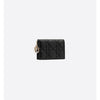 DIOR Kartenetui aus schwarzem Knautschlack-Leder, Größe S0011ONMJ_M900 126804606 [P]