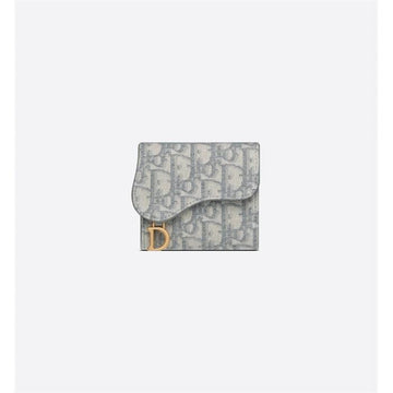 Dior Saddle Lotus Wallet Gray 126804931 [P]