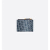 DIOR 30 Montaigne Dahlia Geldbörse Denim Blau 126804955 [P]