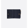 DIOR 30 Montaigne Dahlia Geldbörse Denim Blau 126804955 [P]