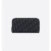 DIOR Reißverschluss Geldbörse schwarz Oblique Jacquard 126805000 [P]
