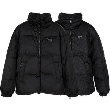 PRADA ブラックリナイロンリバーシブルダウンジャケット 1WQ8 F0002 58584558