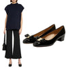 SALVATORE FERRAGAMO Barra Bow Hochglanz Pumps 01B221 591963 45115852 [P]