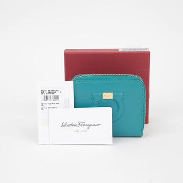 SALVATORE FERRAGAMO 22 D201 Gančini Runde Geldbörse 126472058