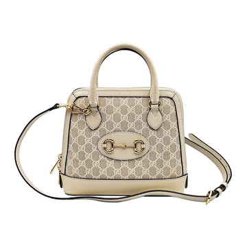 Gucci Limited Edition White Horsebit 1955 Small Top Handle 2WAY 677367 126889976