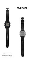 CASIO W-800H-1AVDF ユニセックス ウレタンウォッチ 55078421 [P]