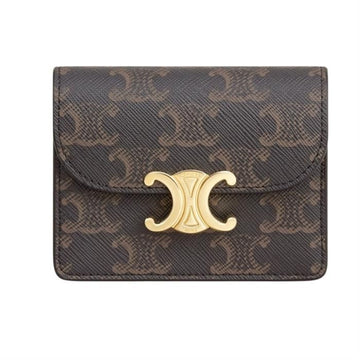 CELINE トリオンフ名刺入れ - トリオンフキャンバスラムスキン 10N062DB7 04LU 126936904