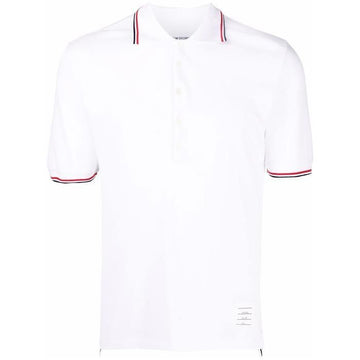 Thom Browne Classic Pique Stripe Short Sleeve Polo Shirt MJP156G 34329308