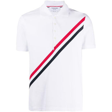 Thom Browne Diagonal Stripe Cotton T-Shirt 33371993