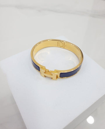 HERMES Deep Blue Gold Click-Bangle PM 126949767