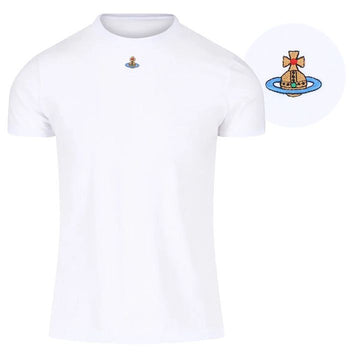 VIVIENNE WESTWOOD ORB ロゴ刺繍 Tシャツ ホワイト 3G010017 J001M A401 158815219 [P]