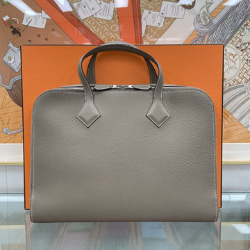 Hermes Victoria Light Briefcase Etoupe 126953250