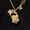 LOUIS VUITTON Gold Kristall Vivienne Halskette M01351 126956004 [P]