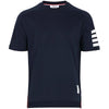 THOM BROWNE Navy schräges T-Shirt MJS246A 07323 415 127044671 [P]