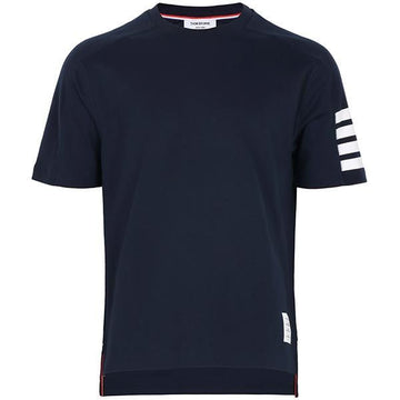 THOM BROWNE ネイビー斜線Tシャツ 127044671