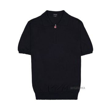 KITON Herren Halbzip Polo-Shirt Schwarz SS25 127068469