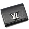LOUIS VUITTON M64414 Schwarz Épi Leder mit Silberbeschlägen Twist Compact Wallet 127113704 [P]