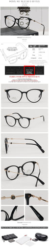 MONCLER Brille ML5136D 001 Luxuriöse asiatistische Passform Runde Hornbrille 65872064 [P]