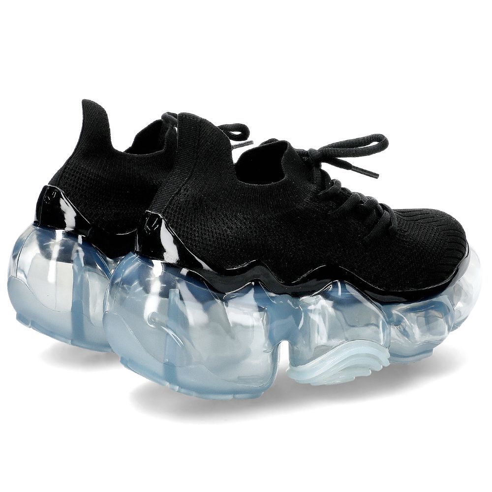 GROUNDS 25SS Fur Sneakers Black Ice Gray 127307734 – trenbe
