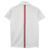 THOM BROWNE Klassisches Polo-Shirt mit Rückenlogo und drei Streifen Weiß (FJP014A 00050 100) 123475782 [P]