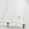 THOM BROWNE Klassisches Polo-Shirt mit Rückenlogo und drei Streifen Weiß (FJP014A 00050 100) 123475782 [P]