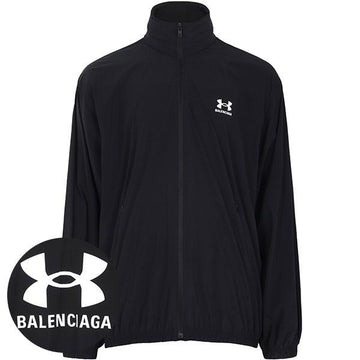 Balenciaga Black Windbreaker Hooded Jacket 127383829